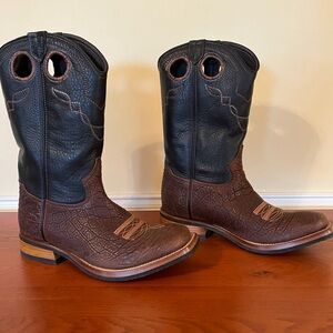 Browns and Black Western Boots